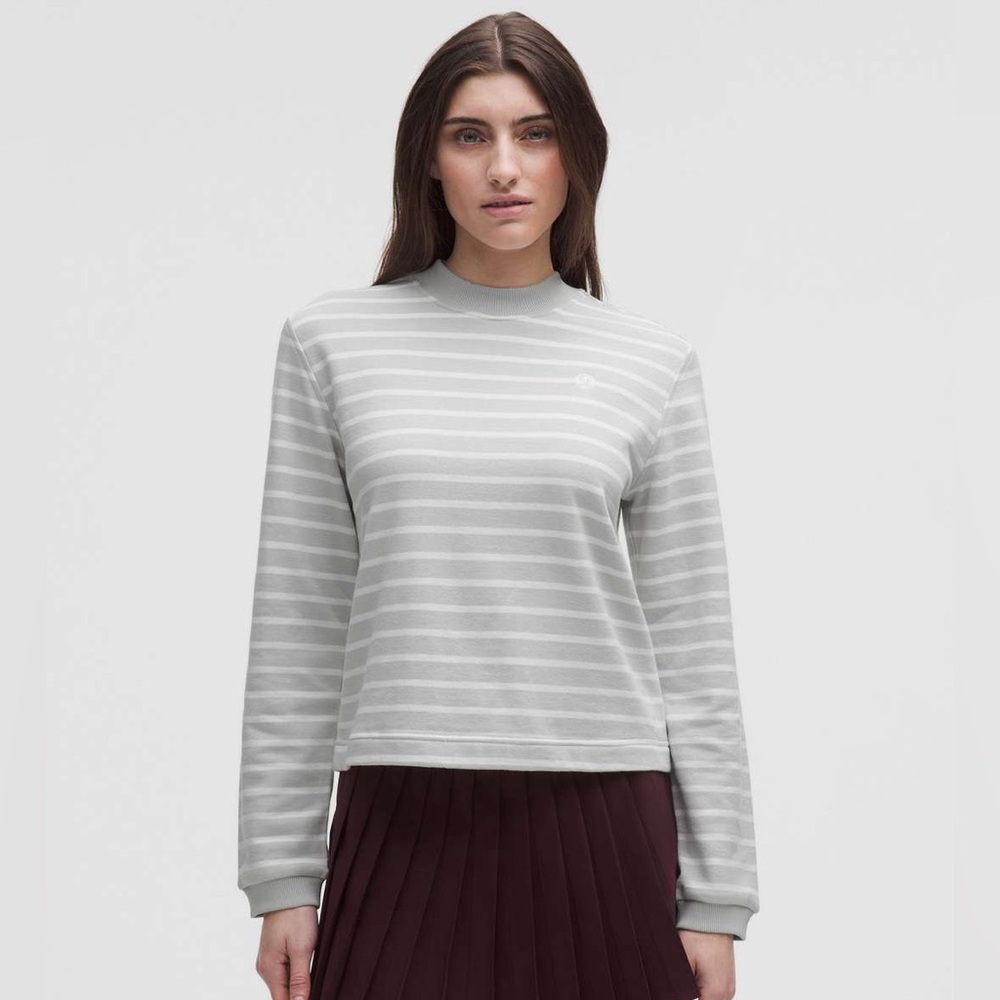 Lululemon Cotton French Terry Crewneck Pullover
Yachtie Stripe Vapor White